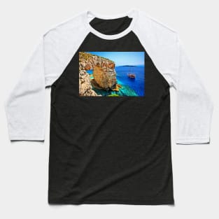 Cruising by the natural rocky arch of Trypitos Baseball T-Shirt